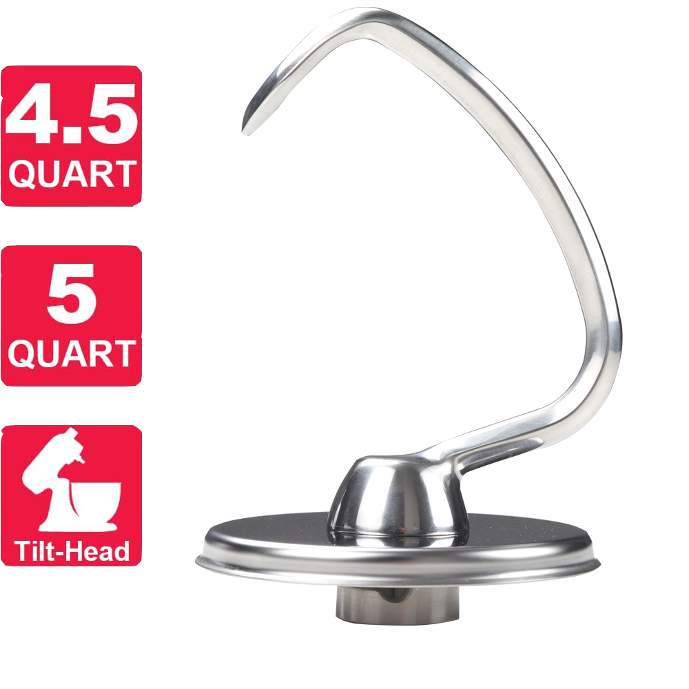 Commercial Kitchen Aid Mixer - Roestvrijstalen Deeghaak Voor Kitchenaid Keukenmixer 4,5qt