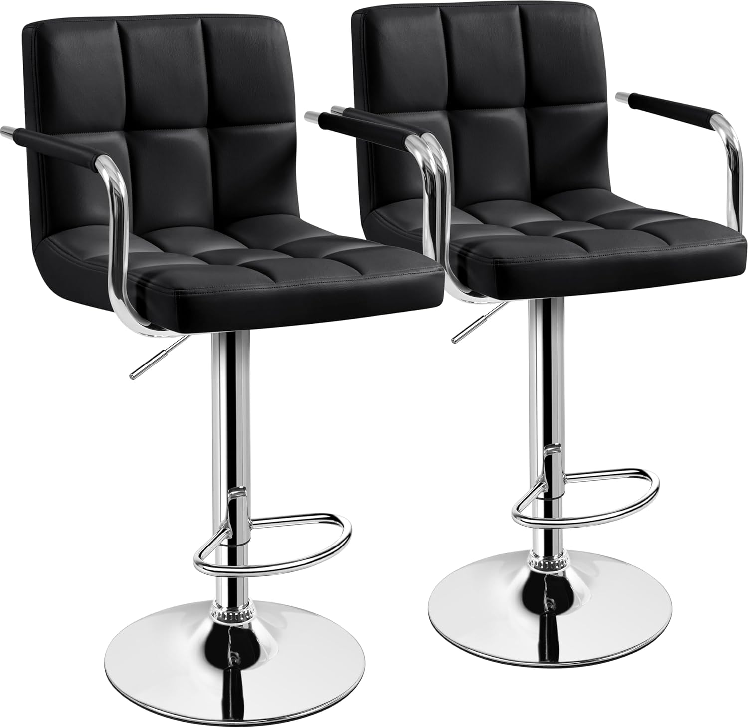Commercial Kitchen Counter - Barstoelen set van 2, PU-leer in
