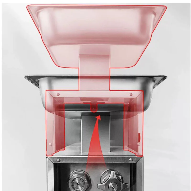 Meat Slicer Machine - Verticale mobiele commerciële vleessnijder, -versnipperaar en