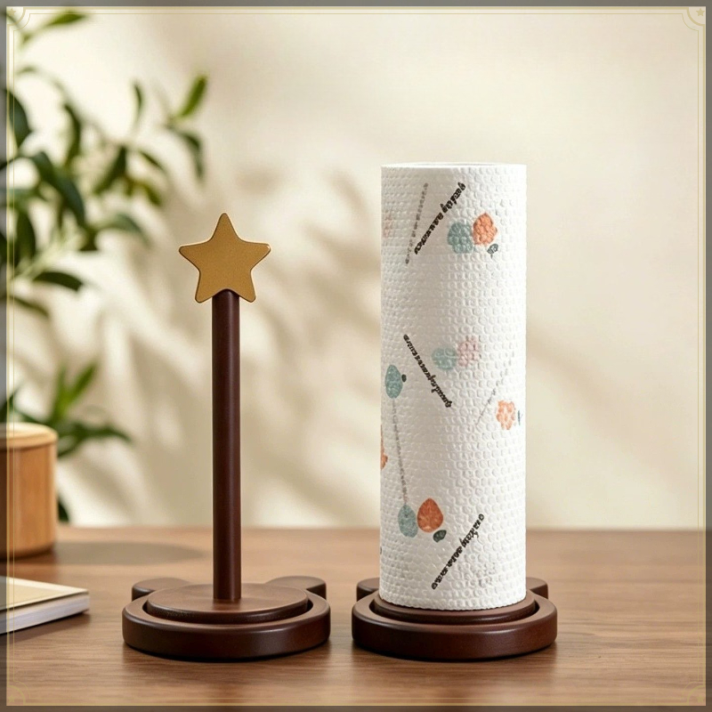 Commercial Kitchen Towels - Houten creatief design keukenrolhouder multifunctionele keuken