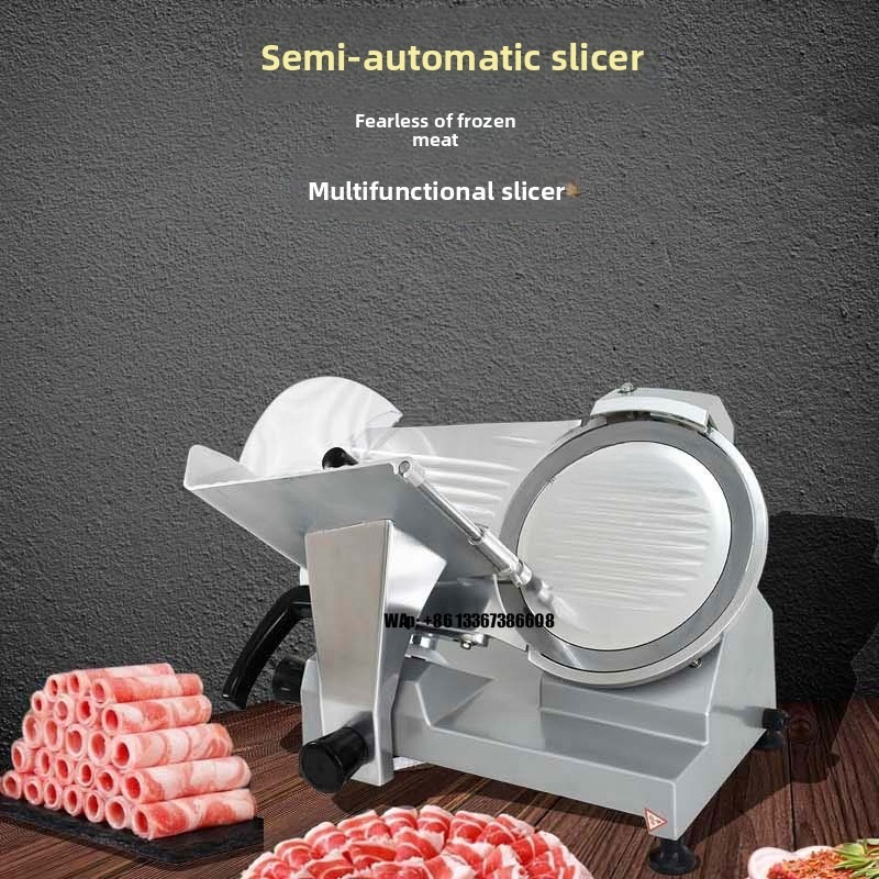 Meat Slicer Machine - Vleessnijmachine Snijmachine Commercieel Bevroren Semi-automatische Elektrische