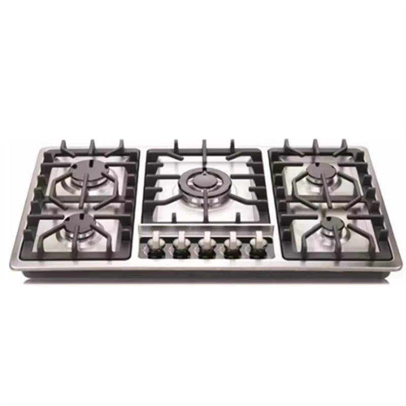 Commercial Kitchen Burner - Commercieel gasfornuis met vijf branders, roestvrijstalen