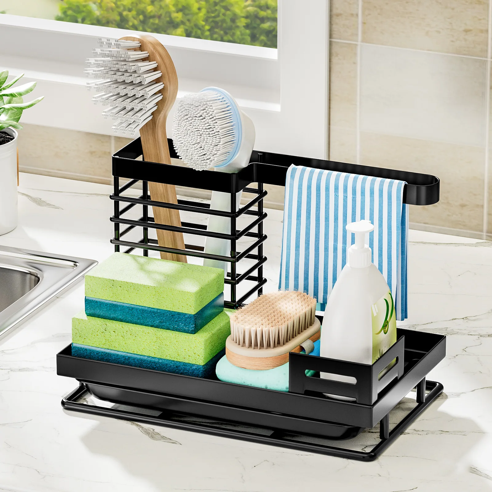 Commercial Kitchen Towels - Duurzaam keukenrek voor vaatdoeken, borstels, handdoeken