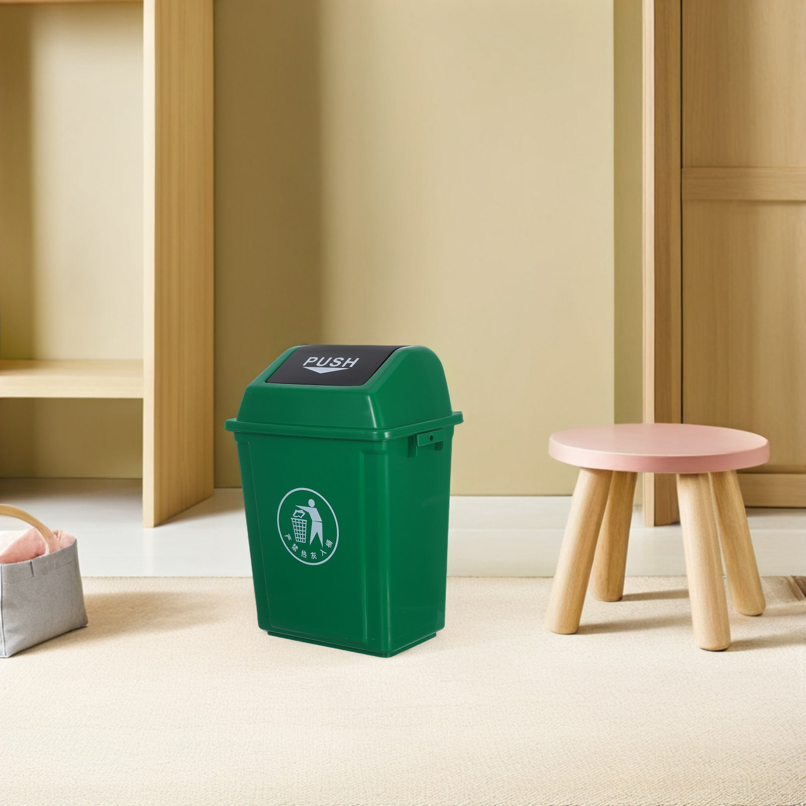 10L groene afvalbak met zwenkd - Commercial Kitchen Garbage Can recensie en prijs