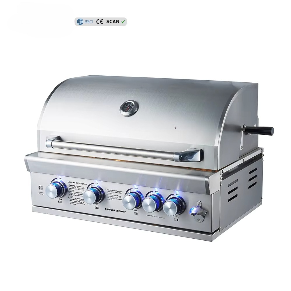 5-pits gasbarbecue van roestvr - Commercial Kitchen Burner recensie en prijs