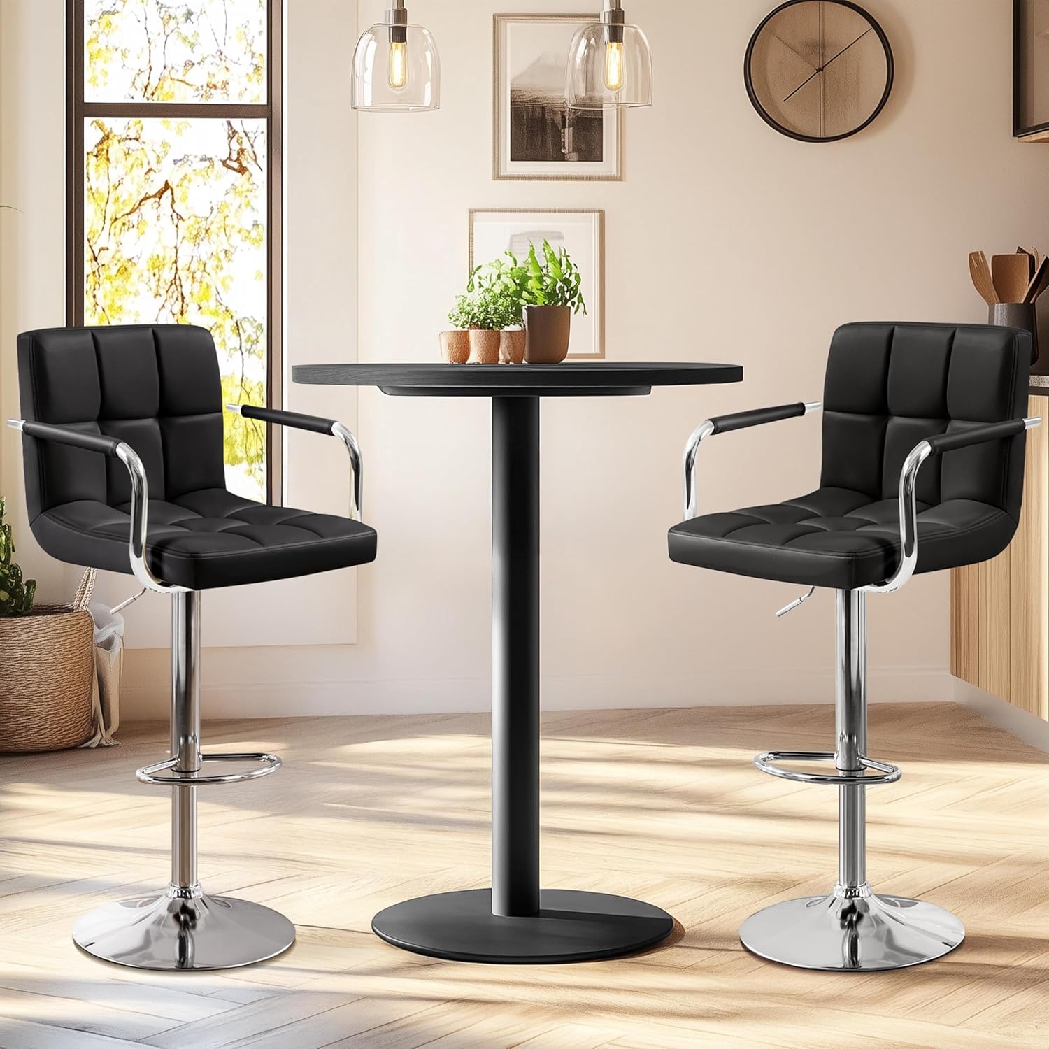 Barstoelen set van 2, PU-leer  - Commercial Kitchen Counter recensie en prijs