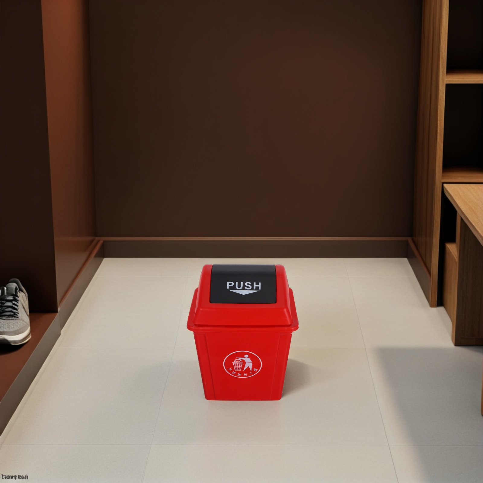 Plastic afvalbak met zwenkdeks - Commercial Kitchen Garbage Can recensie en prijs