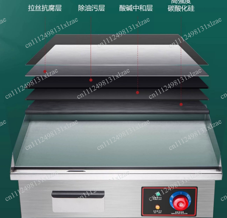 220V 1700W 818B Elektrische Fl - Electric Griddle Flat Top recensie en prijs