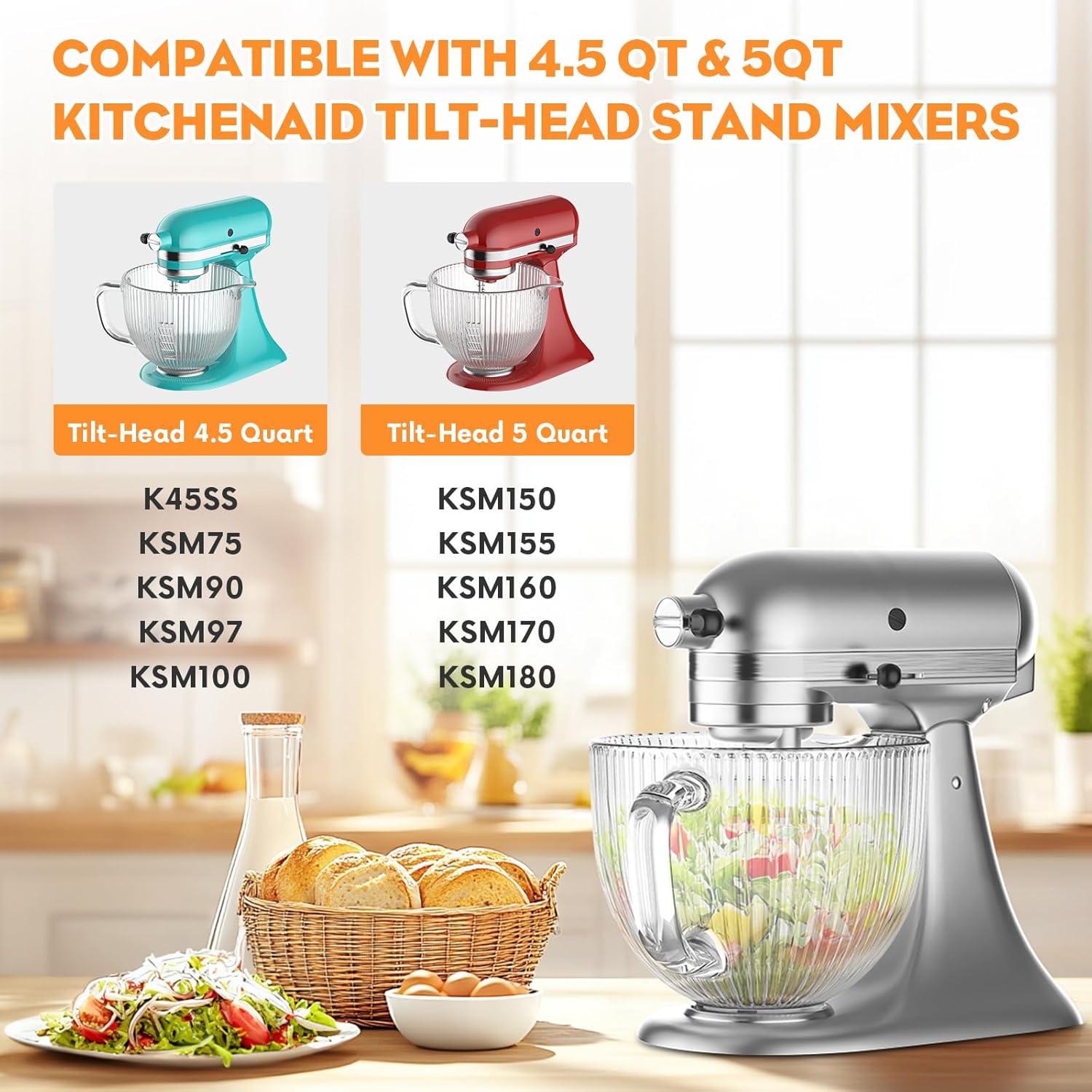 GVODE glazen kom voor Kitchena - Commercial Kitchen Aid Mixer recensie en prijs