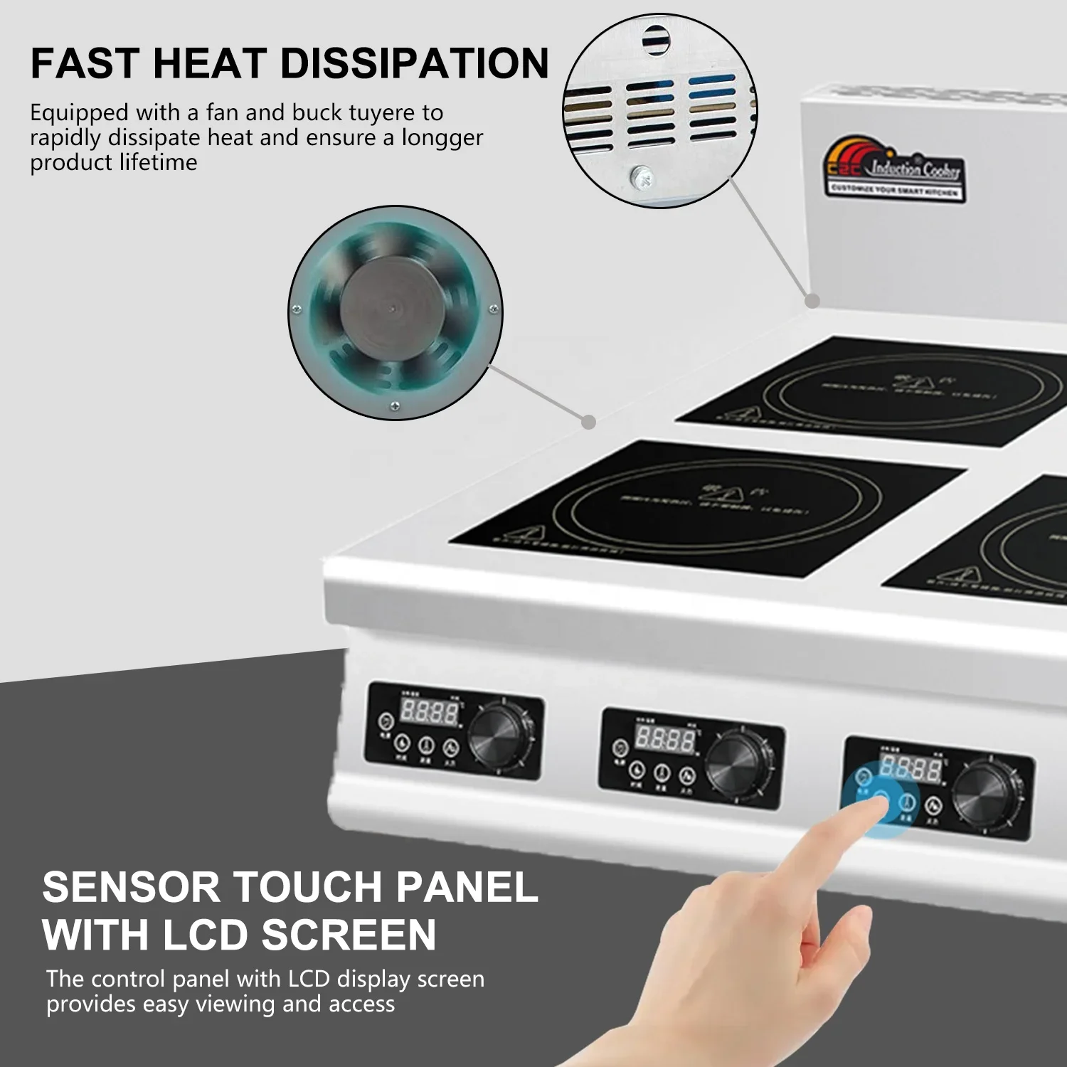 4-pits platte industriële comm - Commercial Kitchen Burner recensie en prijs