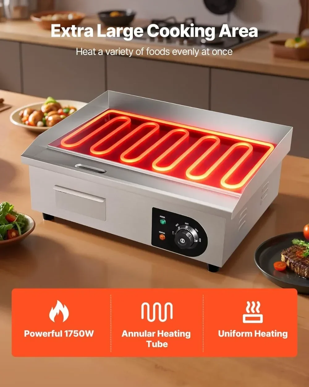 Meestverkochte commerciële ele - Electric Griddle Flat Top recensie en prijs