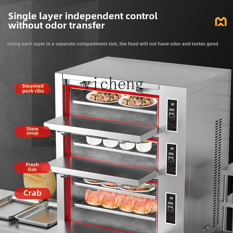 Commerciële drievoudige elektr - Commercial Steamer Cabinet recensie en prijs
