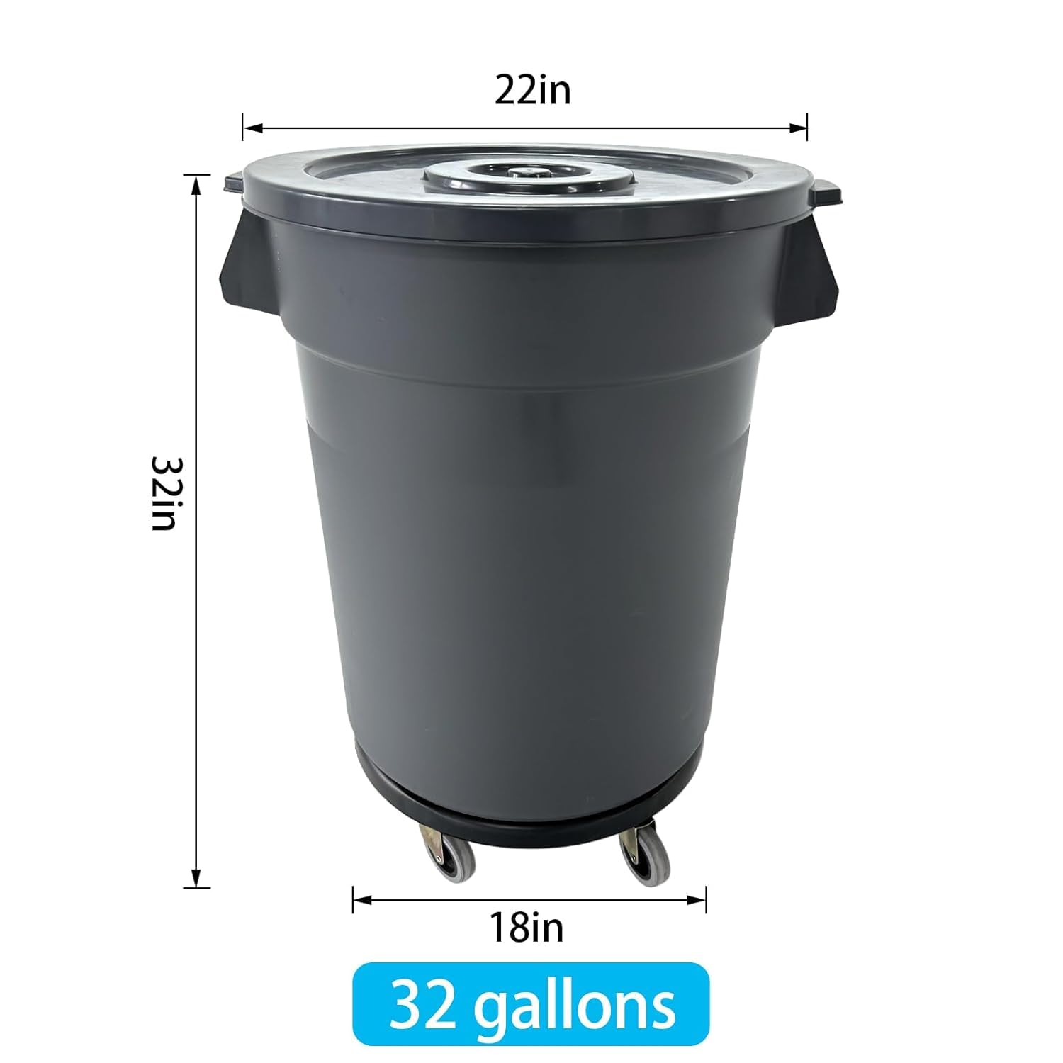 32 Gallon Afvalbak voor Buiten - Commercial Kitchen Garbage Can recensie en prijs